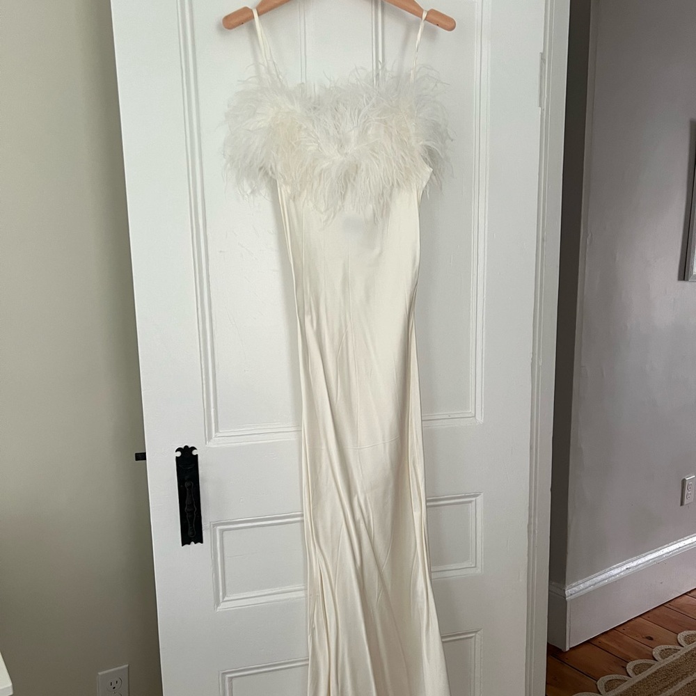 Sleeper Boheme Slip Dress with feathers - size XS extra small - new with tags - Picture 7 of 13